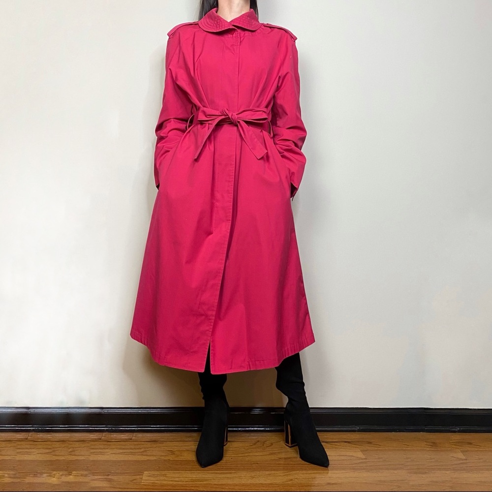 Vintage pink trench coat by Misty Harbor sz 10
